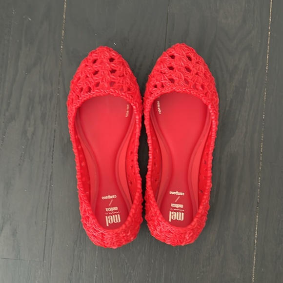 Mini Melissa campana ballet flat in red size 1 - Picture 7 of 12
